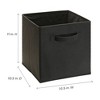 ClosetMaid Cubicals Fabric Drawer, Open Storage Bin for Home Organization, 11" H X 10.5" W X 10.5" D, Black (2 Pack) - 2 of 4