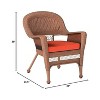 HomeStock Honey Coastal Craftsman Chair Set of 2 with Cushions - 2 of 4
