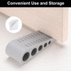 Unique Bargains Rubber Wedge Non-Slip Door Stops with Self-Adhesive Holder 4 Sets - 4 of 4