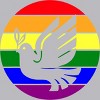 Design By CreativeHT Humans Dove Olive Branch Rainbow Pride By CreativeHT Tank Top - 2 of 2