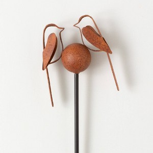 Sullivans 35" Copper Chickadee Garden Stake, Brown - 1 of 4
