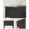 Nightstand Side Fabric Drawer 24-Inch Tall End Table with Storage Shelf Bedroom - 3 of 4