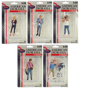 "On-Air" 6 piece Figures and Accessory Set for 1/18 Scale Models by American Diorama - 1 of 3