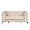 3 Seat Streamlined Upholstered Sofa Couch with Removable Back and Seat  Cushions and 2 pillows, Beige-ModernLuxe