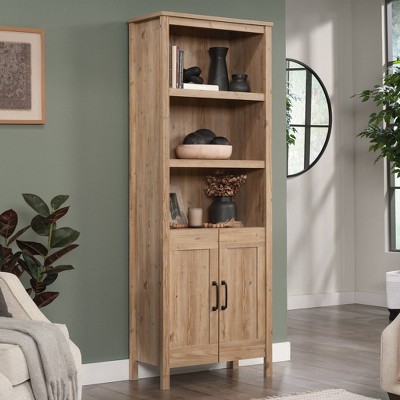 Khaki Pine Adjustable Kids Bookcase with Doors
