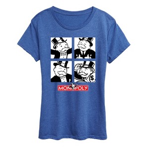 Women's - Monopoly - Mr Monopoly Grid Short Sleeve Graphic T-Shirt - 1 of 4