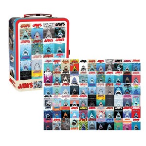 Aquarius Puzzles JAWS 500 Piece Jigsaw Puzzle and Tin Fun Box Set - 1 of 4