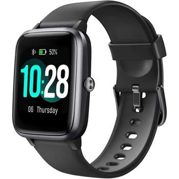 Letsfit Smartwatch Fitness Tracker with Heart Rate Monitor Activity Tracker with 1.3 Inch Touch Screen for iPhone and Android - ID205L -  Black