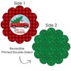 Big Dot of Happiness Merry Little Christmas Tree - Red Truck Christmas Party Round Table Decorations - Paper Chargers - Place Setting For 12 - 3 of 4