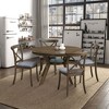 Sapphtopaz Round Dining Table Kitchen Table Modern Wooden Table with Trestle Pedestal Base Shelf for Dining Room - 2 of 4