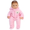 Sophia's - 15" Doll - Fleece Bear Hooded Snowsuit - Light Pink - 2 of 4