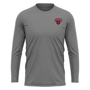 Central Washington University Adult Sport Long Sleeve Left Chest Logo, Athletic Heather - 1 of 4