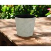 HomeRoots 7" Silver Recycled Plastic Indoor Outdoor Round Nursery Pot - 2 of 3