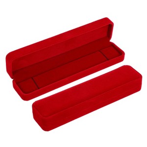 Unique Bargains Velvet Elegant Design Wedding Vintage Jewelry Storage Box - 1 of 4