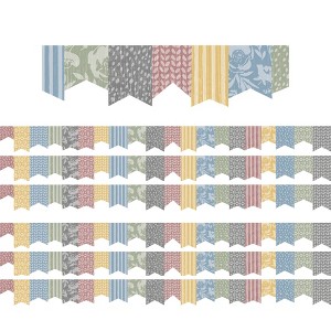 Teacher Created Resources® Classroom Cottage Pennants Die-Cut Border Trim, 35 Feet Per Pack, 6 Packs - 1 of 4