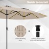 Tangkula 15.5 FT Double-sided Patio Umbrella w/ Solar Lights Outdoor Twin Size Umbrella - 4 of 4