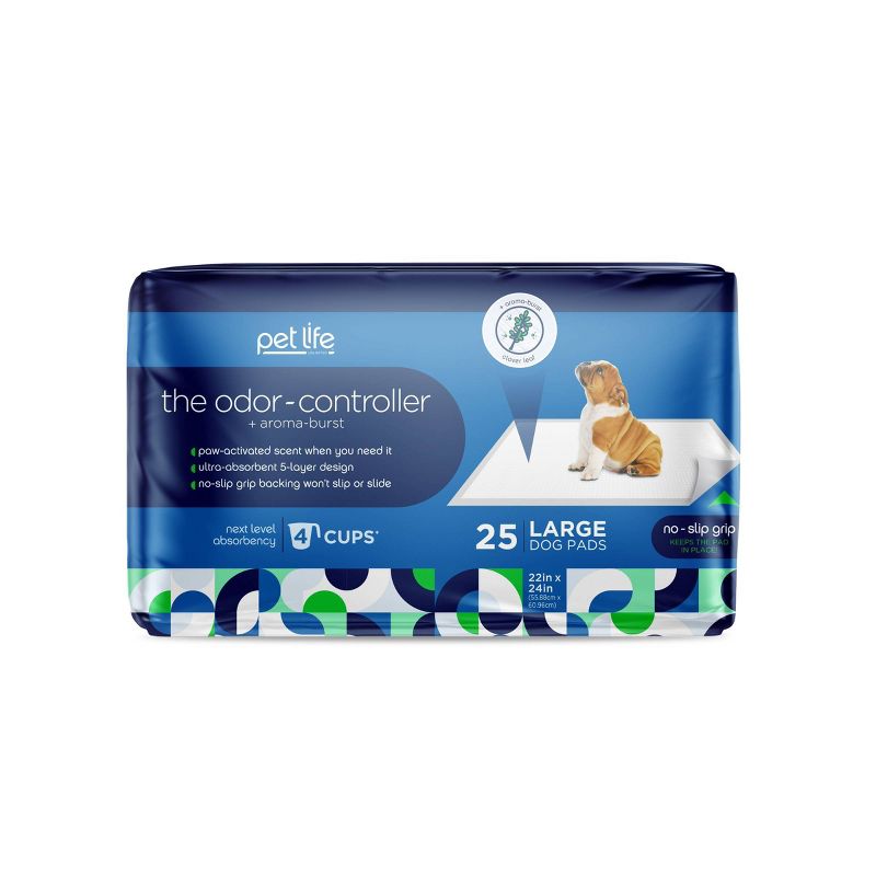 Pet Life Unlimited Non-Slip + Odor Control Puppy Dog Pads - 25ct, 1 of 6