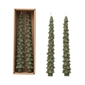 Unscented Tree Shaped Taper Candles, Boxed Set Of 2 - 1 of 2