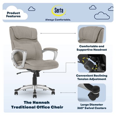Gray High-Back Ergonomic Executive Office Chair with Lumbar Support