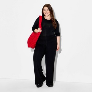 Women's Mid-Rise Wide Leg Trousers - Wild Fable™ - 1 of 3