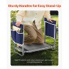 VEVOR Garden Kneeler and Seat, 11 in Wide Kneeling Pad, Heavy Duty Garden Kneeling Stool, Folding Garden Seat with 2 Tool Bags, Silver&Blue - 4 of 4