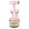 Allegra K Women's Espadrille Strappy Platform Wedges Sandals - 2 of 4