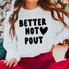 Simply Sage Market Women's Graphic Sweatshirt Better Not Pout Bold Heart - 2 of 3