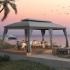 COWLOWN Gray 10x20ft Patio Gazebo Tent with Vented Double Roof & Insect, Resistant Mesh, Sturdy Outdoor Shelter for Backyard, Garden, Lawn, Gatherings - 3 of 4