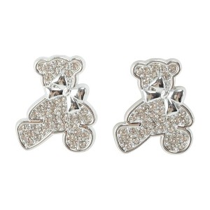 Unique Bargains Rhinestone Bears Shoelace Charms Silver Tone 1 Pair - 1 of 4