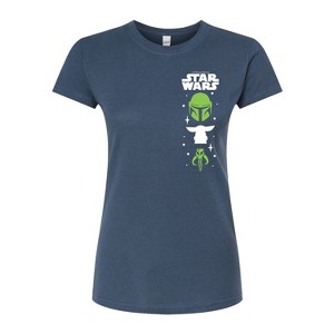 Women's - Star Wars - The Mandalorian Mando Icons Fitted Graphic T-Shirt - 1 of 3