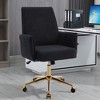 Okak Modern Velvet Ergonomic Adjustable Office Chair Living Room Furniture,Small Swivel Task Chair for Office,Study,Studio - 3 of 4