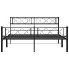 vidaXL Stylish Double Bed Frame with Headboard and Footboard, Durable Steel Material, Ideal for Bedroom - 3 of 4