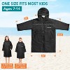 SUN CUBE Swim Parka Boy Girl, Kids Unisex Hooded Changing Robe with Faux Shearling Lining for Swimming, Surfing, Water Sports - 2 of 4