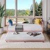 Twin Size Daybed, Metal Daybed Frame with Trundle, Heavy Duty Metal Slats, Mattress Foundation Platform Sofa Bed with Lockable Casters - 3 of 4