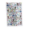 tagltd Flower Bike Print Blue Stripe Cotton Kitchen Dishtowel Set of 2 26L x 18W inches - 3 of 3