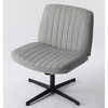 DOMETOUR Cross-Legged Chair Armless Swivel Home Office Chair No Wheels - 3 of 4