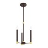 Livex Lighting Karlstad 3 - Light Chandelier in  Bronze/Satin Brass - 2 of 4