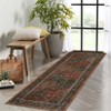Machine Washable 2x6 Runner Rug for Hallways Non-Slip Backing Carpet Boho Floral Soft Stain Resistant Rugs for Kitchen Entryway Laundry - 2 of 4