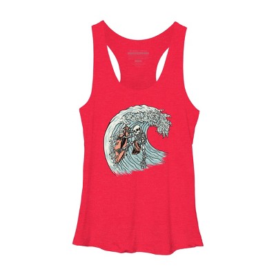 Women's Design By Humans Death Surfer By quilimo Racerback Tank Top