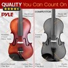 Pyle 4/4 Full Size Acoustic Violin - Natural Wood PGVILN20 - 2 of 4