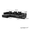 WJShome 144" Sectional Couches For Living Room, L Shaped Couch Modular Sectional Sofa, 3 Seater with Ottoman for Apartment - 3 of 4