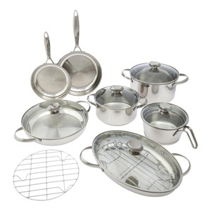 Wolfgang Puck 14-piece Stainless Steel Cookware Set Refurbished - 1 of 2