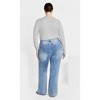 Women's Plus Size Amelila Pleat Bodysuit - light grey marle | CITY CHIC - 4 of 4