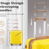 NAYSAYE Luggage Sets 4 Piece 14 20 24 28 Expandable Lightweight PP Suitcase with Four Double Silent Spinner Wheels TSA Lock, Yellow, 18.3"*10.8"*29" - 3 of 4