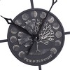 Metal Analog Roman Numerical Wall Clock Black - StyleCraft: Contemporary Indoor Decorative, Oversized Design - 3 of 4