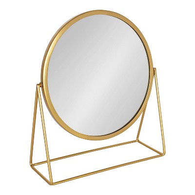 16" x 19" Jelsa Metal Tabletop Mirror Gold - Kate & Laurel All Things Decor