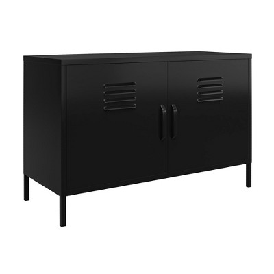 Shadwick Black Metal 2-Door Office Storage Cabinet