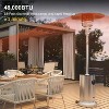 East Oak 31.9" x 86.6" 48000 BTU Torch Patio Propane Outdoor Portable Heater Stainless Steel Finish: Iron Frame, 10ft Heat Radius - 2 of 4