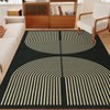 COZONY Modern Geometric Arch Black Washable Low Pile Area Rug - 4 of 4
