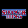 Juniors Womens Stranger Things Retro Classic Logo Bright Blue Outline T Shirt - 2 of 4